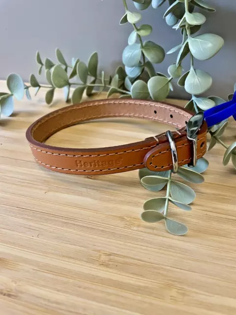 Ancol Tan Heritage High Quality Leather Dog Collar Various Sizes