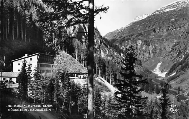 alte sw AK Böckstein - Badgastein Kurhaus 1953 gelaufen Ansichtskarte rfa5054d