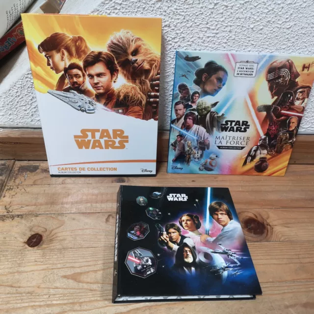 Lot De 3 Albums D'images Et De Jetons Stars Wars Distribués Par Leclerc