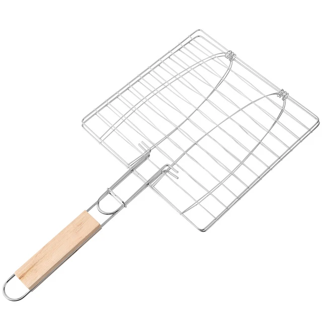 BBQ FISH BASKET Grilling Baskets for Outdoor Mesh Net Stainless Steel