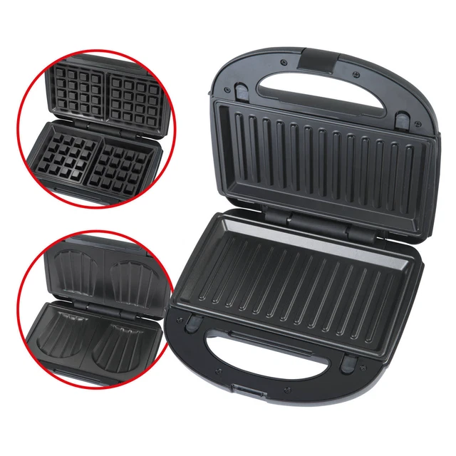 Bourgini 12.7113 Multigrill 3in1 schwarz 750W
