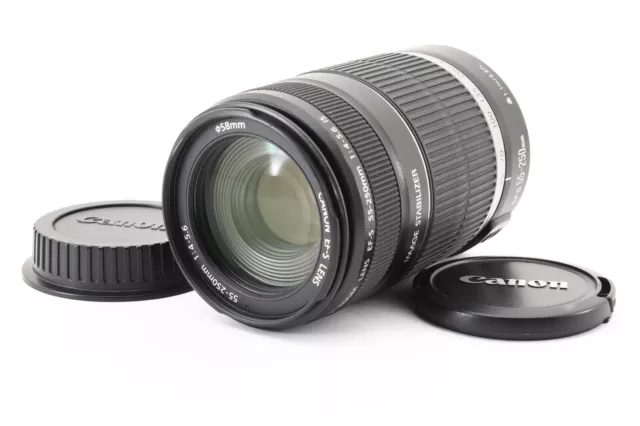 [Como nuevo] Teleobjetivo zoom Canon EF-S 55-250 mm F/4,0-5,6 IS de Japón