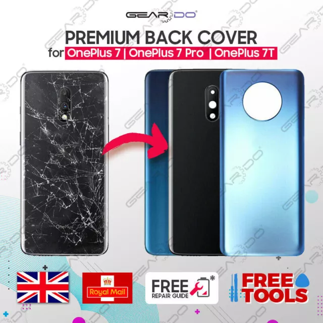 New Back Rear Battery Cover Glass Replacement for OnePlus 7 7T Pro One Plus 1+