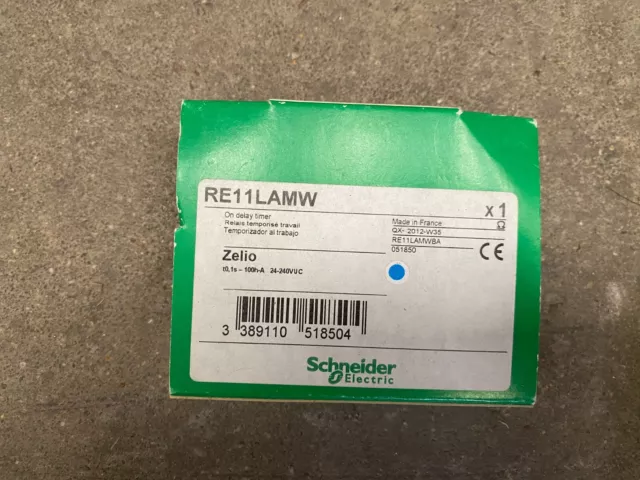 New Schneider Electric Re11Lamw Zelio On Delay Timer