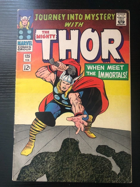 1966 Marvel Comic Book Journey Into Mystery Mighty Thor#125 Last Kirby Very Good