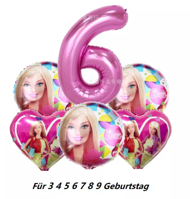 Barbie Folien Ballon Puppe Ballons Zum 4 - 9 Mädchen Geburtstag Girl Party Deko