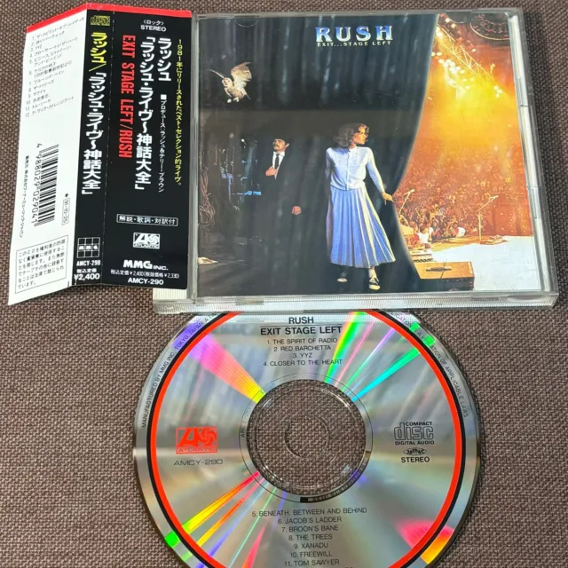 RUSH Exit...Stage Left JAPAN CD AMCY-290 w/ OBI + PS BOOKLET 1991 MMG reissue