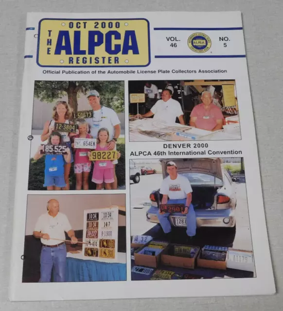 ALPCA Register magazine October 2000 Denver convention plates