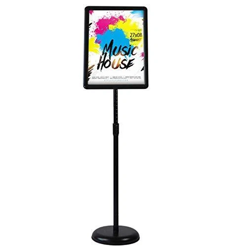 Adjustable Sign Holder Standing Floor Sign Stand for 8.5x11 inches,Both Vertica