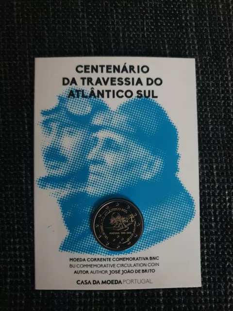 Coincard mit 2 Euro Gedenkmünze Portugal 2022 BU Südatlantik - RAR - Blister