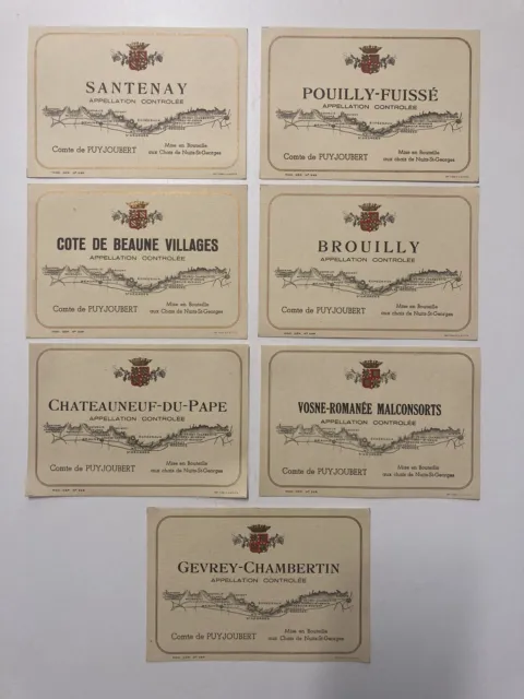 lot etiquettes de vin Bourgogne