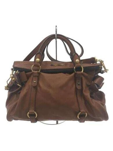 MIU MIU Handbag Leather BRW 2WAY Shoulder Bag VITELLO LUX