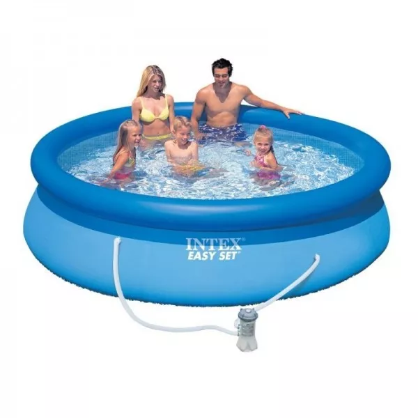 Intex 8ft 10ft 12ft 15ft Easy Set Round Swimming Pool with Pump Filter