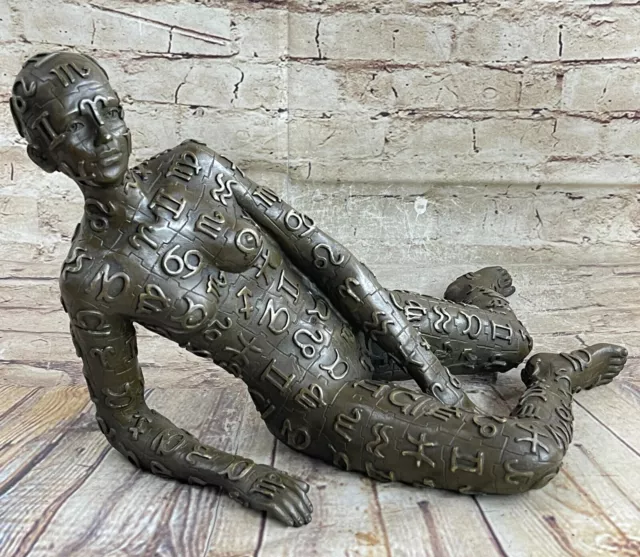 Hot Cast Hand Made Relaxed Woman By Dali Bronze Sculpture Statue Sale