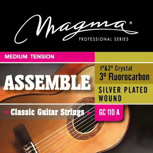 Magma Classical Guitar Strings Normal Tension ASSAMBLE Nylon-Carbon-Silver Plate