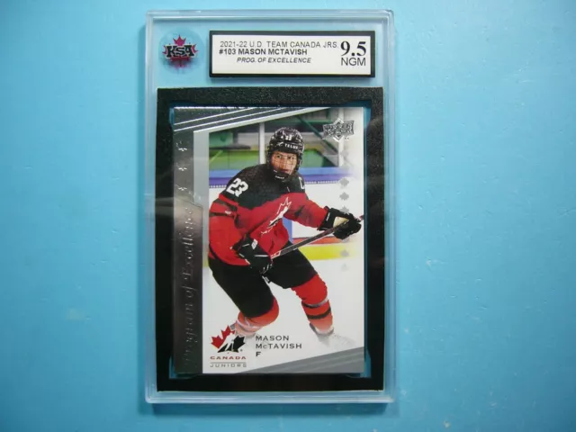 2021/22 Upper Deck Ud Team Canada Hockey Card #103 Mason Mctavish Rookie Ksa 9.5