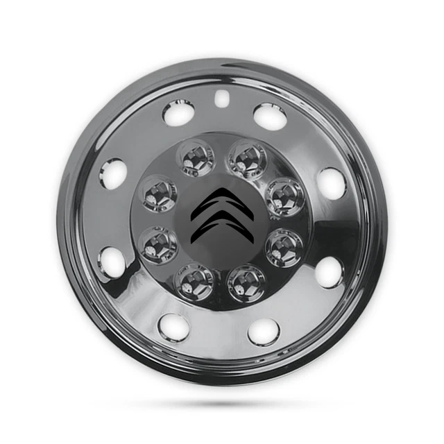 Per Citroen Relay Van 15"" 4x Cromati Coprimo Ruota Piatto Extra Profondi