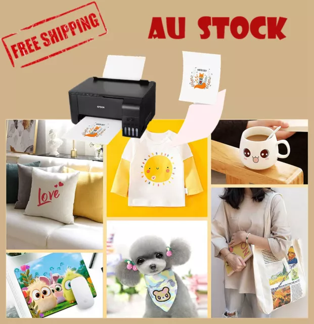 A4 Sublimation Paper Heat Transfer Epson Ricoh HP Canon Printer Mug Cup T-Shirt