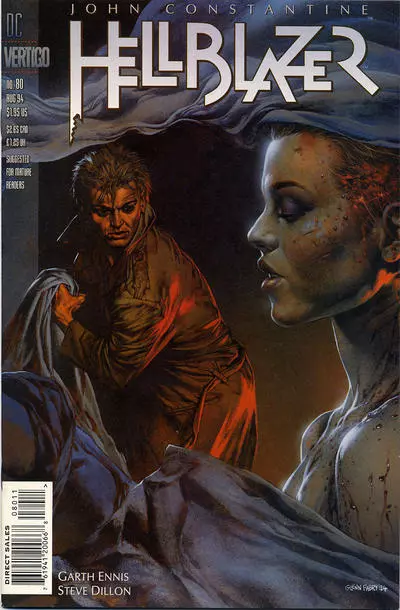 HELLBLAZER #80 F/VF, Garth Ennis, John Constantine, DC Comics 1994 Stock Image