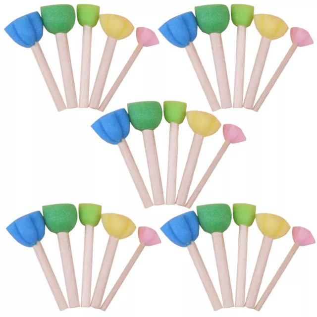 25pcs Practical Painting Tool Drawing Sponge Brush for Education Supply