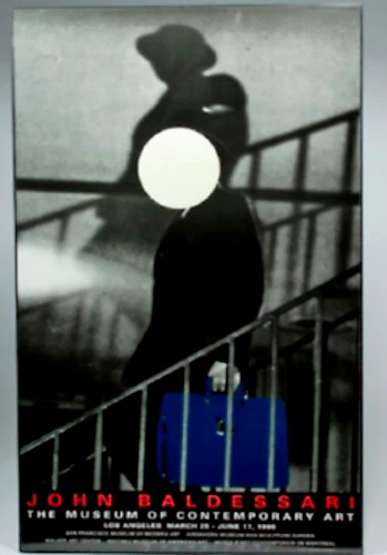 John Baldessari Unique Hand Signed Film Noir Print Limited Edition Moca Poster! John Baldessari Unique Hand Signed Film Noir Print Limited Edition Moca Poster!