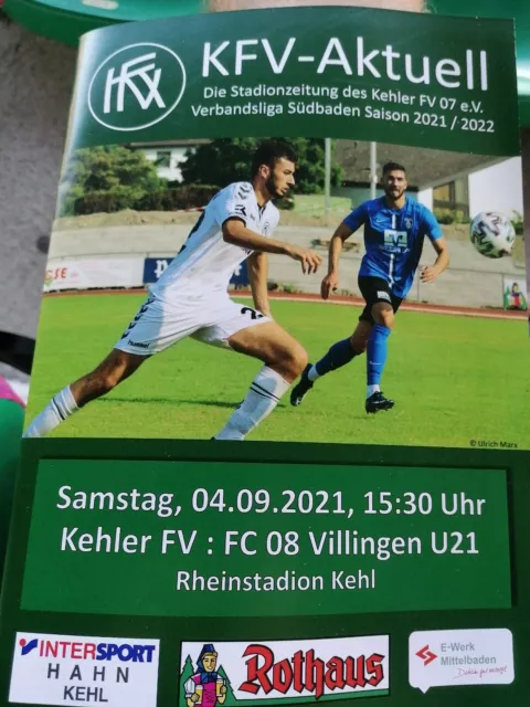 Programm Stadionzeitung Kehler FV FC Villingen II Verbandsliga Südbaden 04.09.21