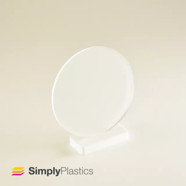 Perspex® Laser Cut Frosted Clear Acrylic Plastic Disc Circle