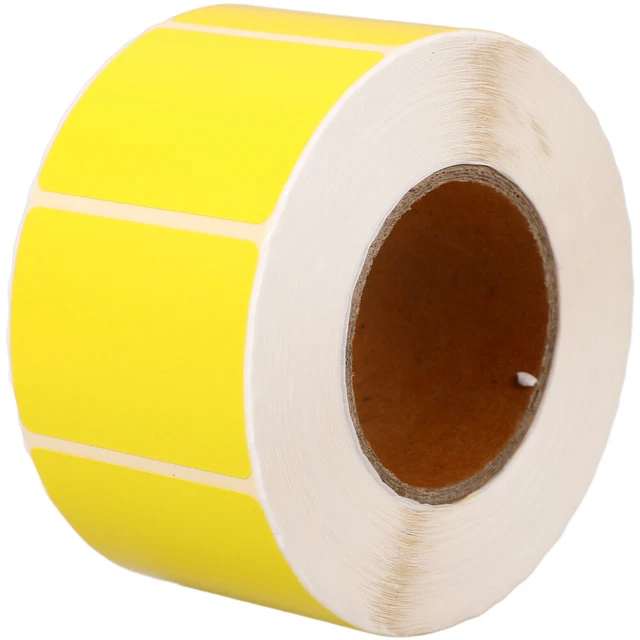 YELLOW THERMAL PAPER Color Sticker for Circle Stickers Label £9.15 ...