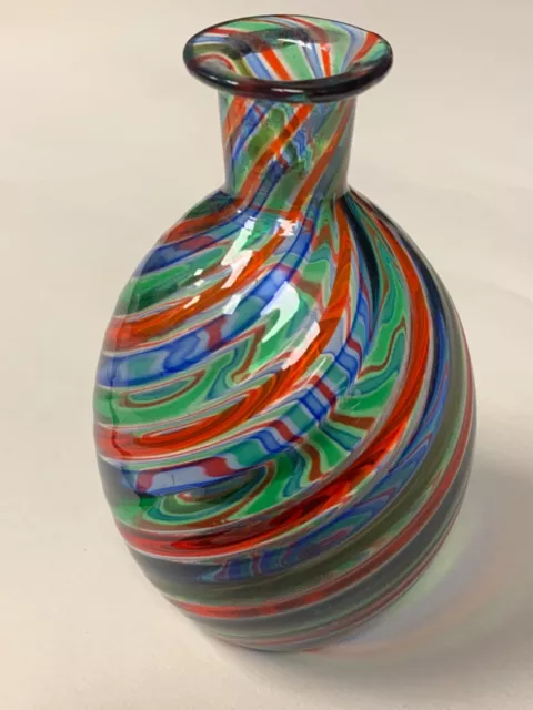 Italian Murano Glass Vase In The Style Of Gio Ponti, 1960s