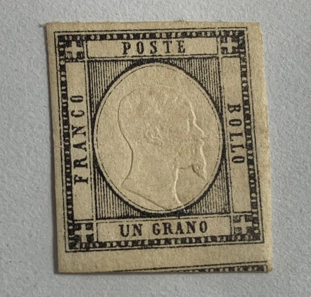 Two Sicilies Scott Catalog #21 MH, Partial OG. Catalog Value $350