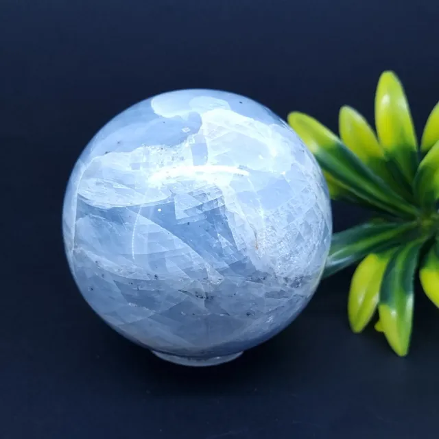 Natural Loose Gemstone Certified 58.82 mm Round Celestine Healing Sphere T801