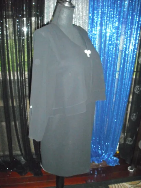 Elizabeth Taylor Owned/Worn Black Silk Chiffon Dres from friend Sydney Guilaroff