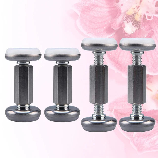 4 piezas Fijador de acero inoxidable en baño de hospital 56 mm a 76 mm marco de cama portátil Anti-Sh