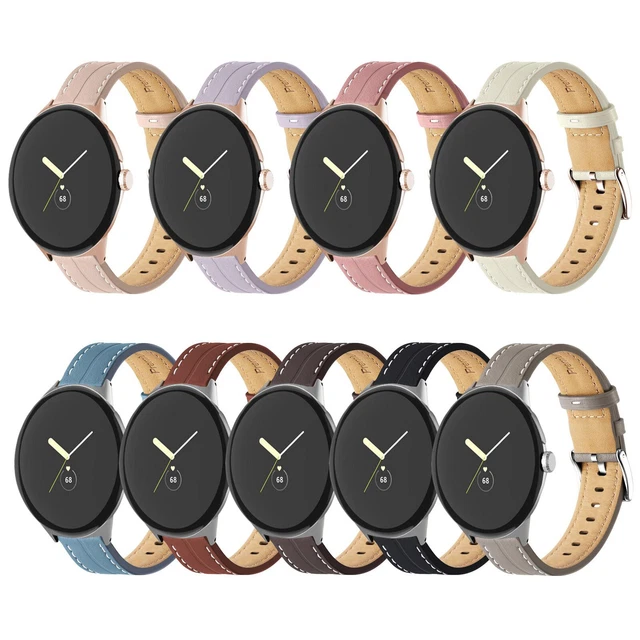 For Google Pixel Watch Leather Watch Band Strap Replacement Wristwatch Band