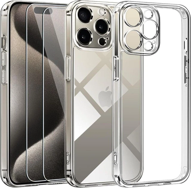Case For iPhone 15 14 Pro Max Plus 13 11 12 XR 7 Clear Shockproof Cover Silicone
