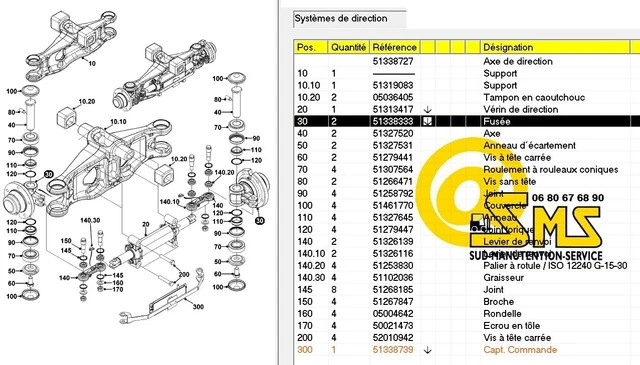 1 Fusee Complete De Roue 51338333 51311901 Jungheinrich Efg Dfg Tfg Neuf Origine