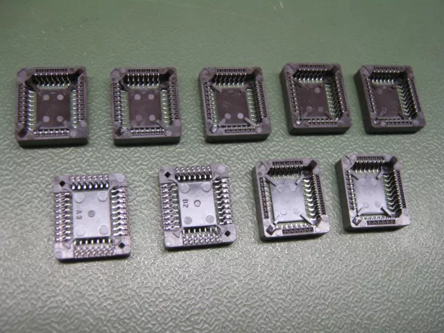 9x AMP PLCC-Sockel SMD 32-Pin Low Profile IC-Sockel Socket 32-pol Fassung LIF