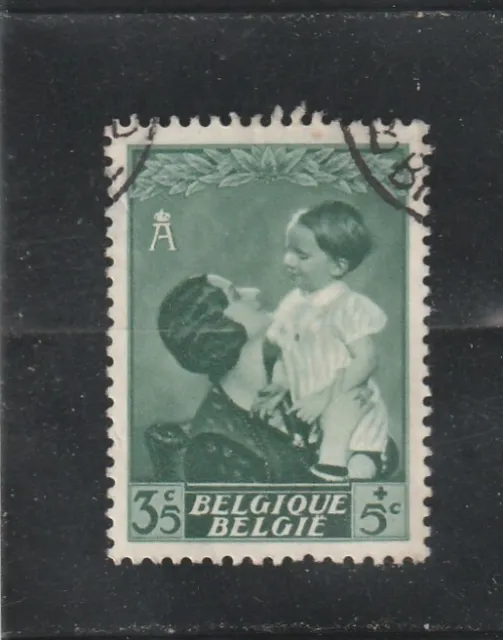 L6184 BELGIQUE timbre Y&T N° 449 de 1937 " Reine Astrid et Prince Bau " Oblitéré