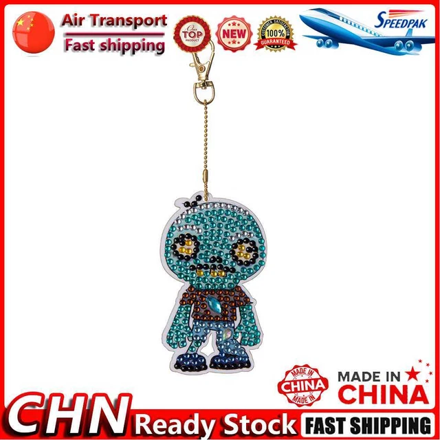 Cartoon Diamond Painting Keychain DIY Luminous Key Ring Pendant (DSK047) Fr