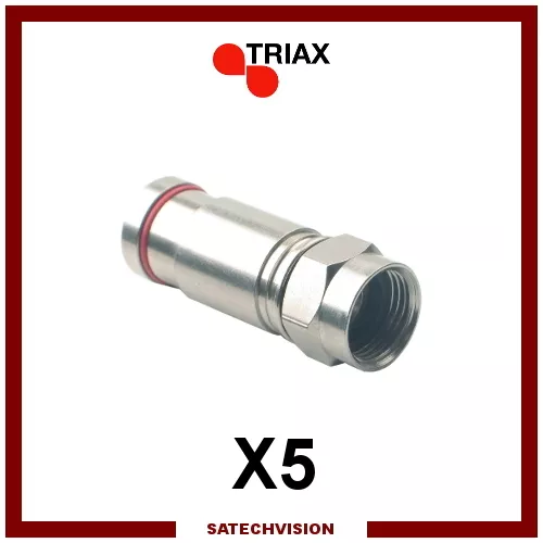 5 Connecteurs F à Compression Triax FCN 6768 pour Câble Coaxial