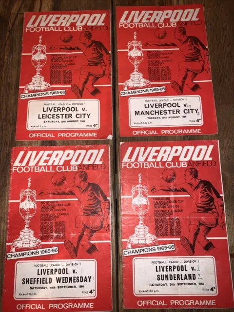 Liverpool FC Fußball 21 Heimprogramme Saison 1966/67
