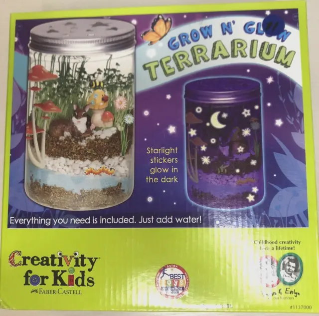 Creativity for Kids Grow 'n Glow Terrarium  Ages 6 - 96 Educational Fun