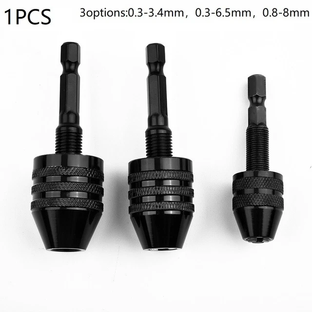 1/4 In Keyless Chuck Conversion Hex Adapter Shank Drill Bit Change Driver Tools