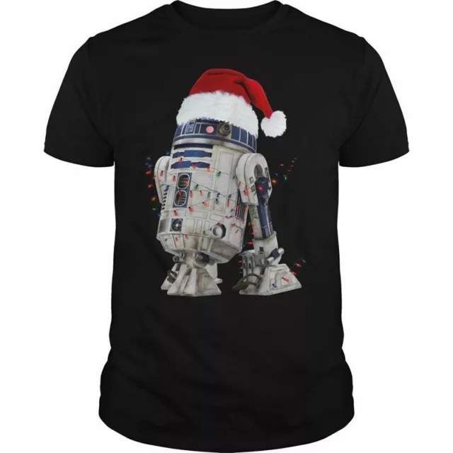 L'Esprit Festif de Star Wars T-shirt Noir R2-D2 avec Bonnet de Noël