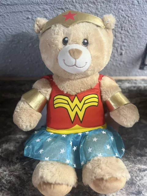 Build a Bear Wonder Woman DC Comics With Dress & Cape Plush Stuffed Animal Toy