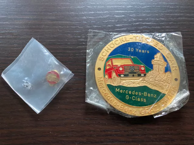 RAR Plakette Badge + Pin 30 Jahre Mercedes-Benz G-Klasse Class Schöckl Tested