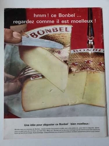 1965 ADVERTISEMENT - Cheese Bonbel - French advertising - 860