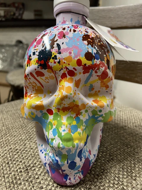 Crystal Head Skull Vodka PAINTED Rainbow Pride Limited Edition 2023 EMPTY 750ml Crystal Head Skull Vodka PAINTED Rainbow Pride Limited Edition 2023 EMPTY 750ml