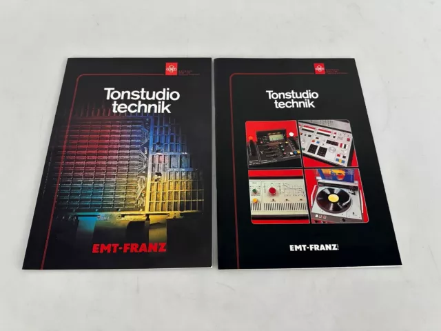 2x EMT Studio D'Enregistrement Technique Catalogues/Dossiers