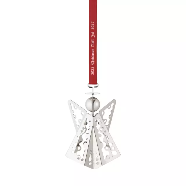 2022 Georg Jensen Christmas Holiday Ornament Mobile Lace Angel Silver - New
